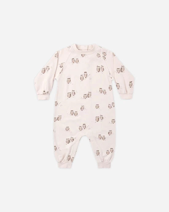 Rylee + Cru Raglan Jumpsuit Owls, Petal
