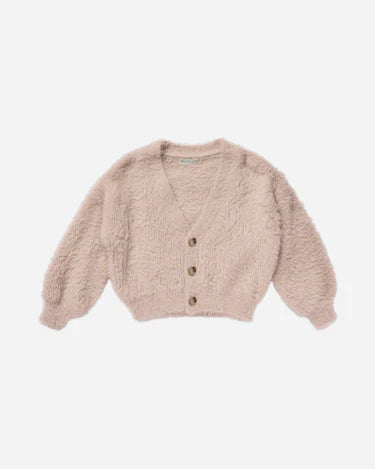 Rylee + Cru Fuzzy Cardigan, Baby Blush