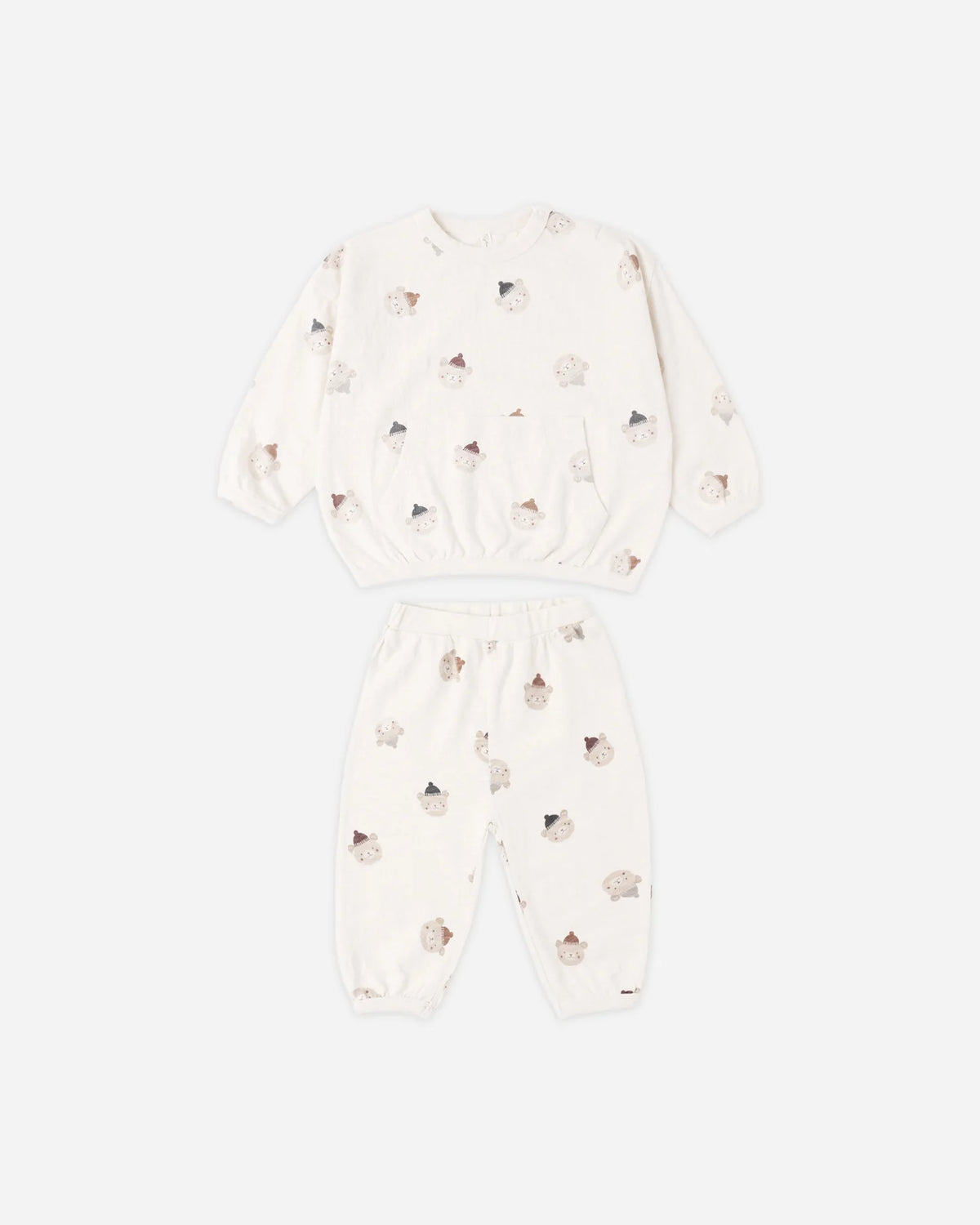 Rylee + Cru Relaxed Set , Winter Bears/Natural