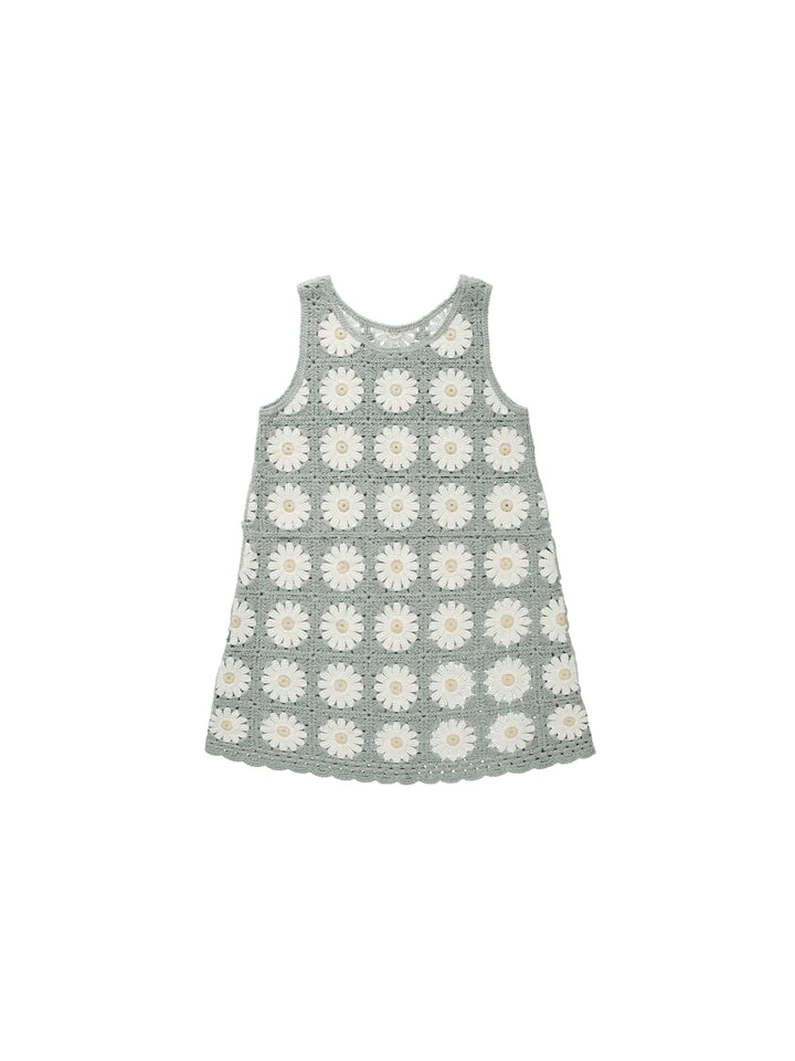 Rylee + Cru Crochet Tank Mini Dress - Seafoam