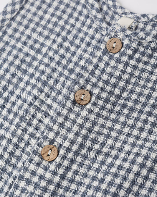 Rylee + Cru Mavrick Romper Marine Gingham