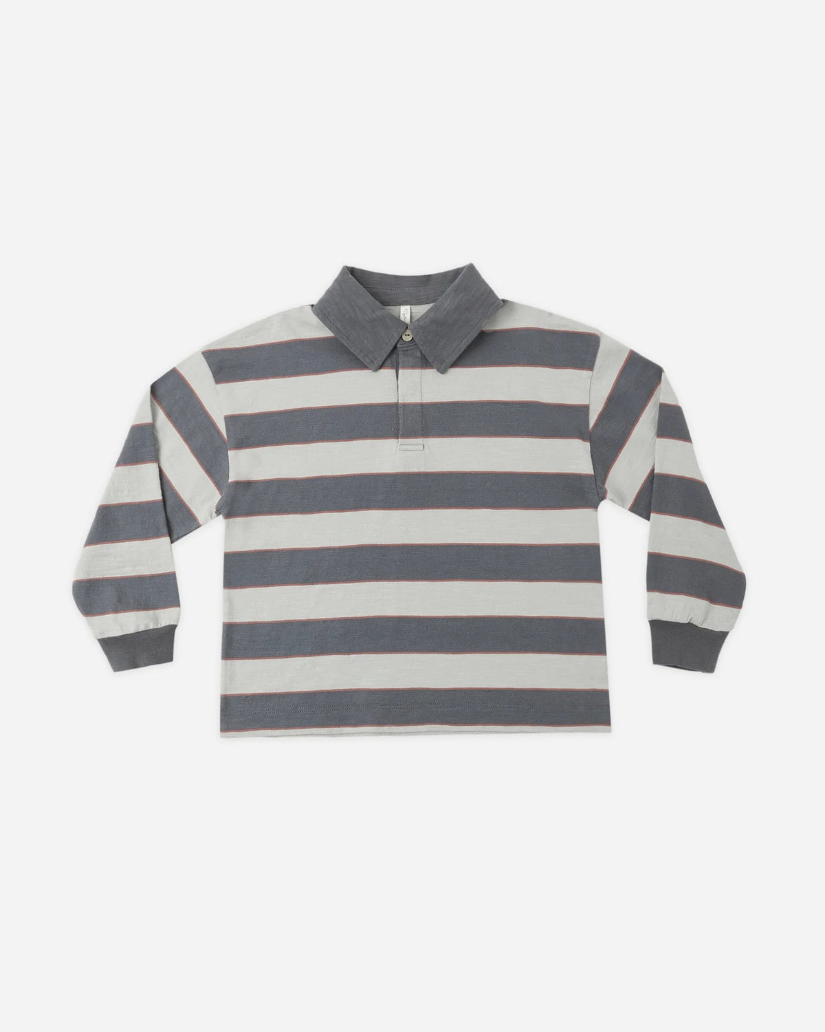 Rylee + Cru Rugby Polo Sage Stripe, Midnight