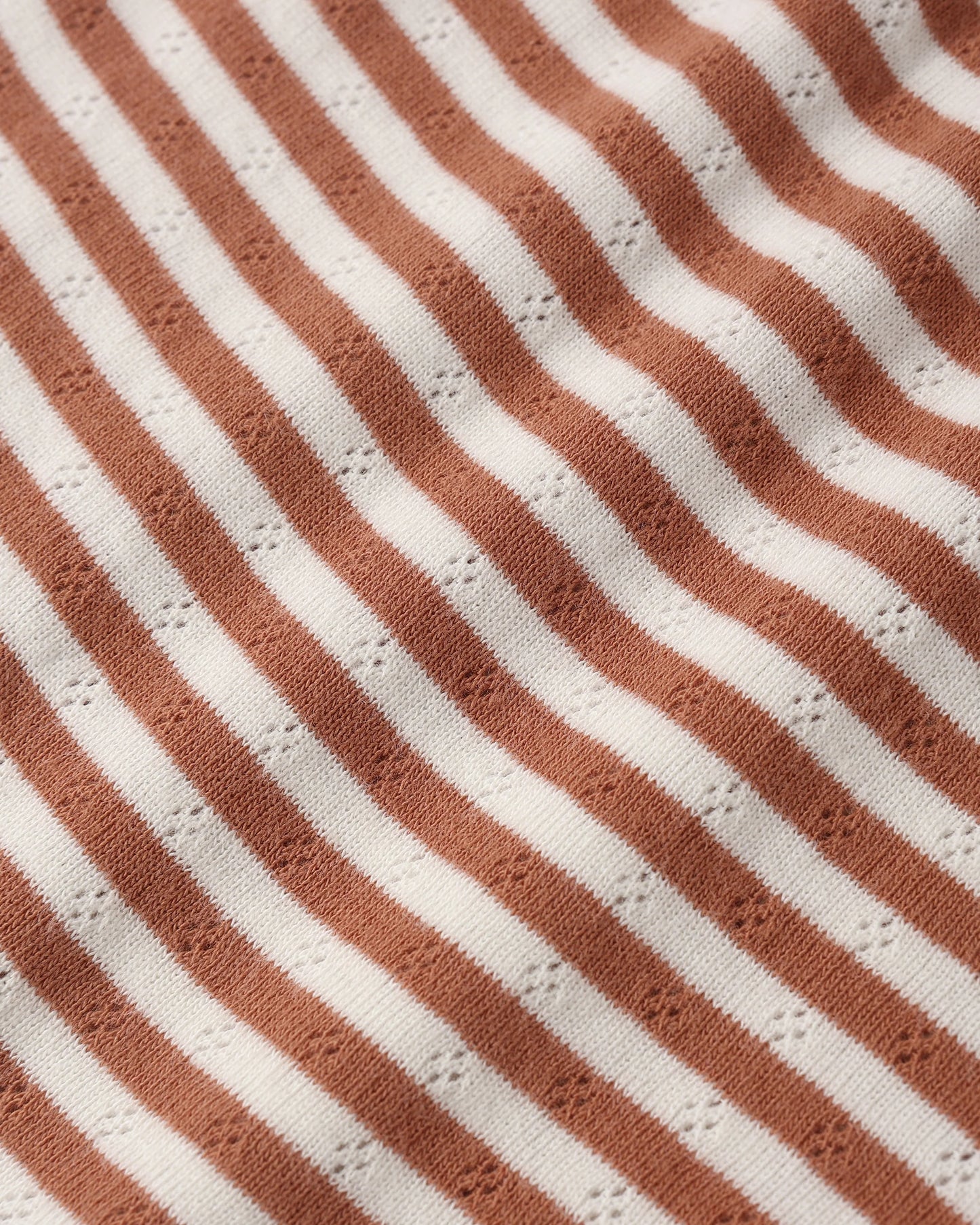 Rylee + Cru Pointelle Shorts Poppy Stripe/Poppy