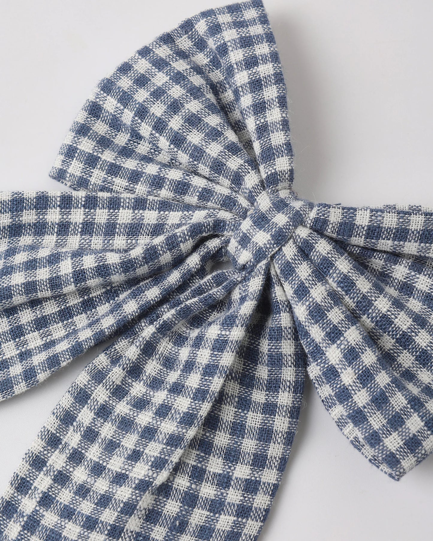 Rylee + Cru Oversized Bow, Marine Gingham