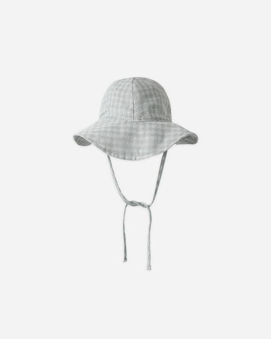 Rylee + Cru Floppy Swim Hat, Green Gingham