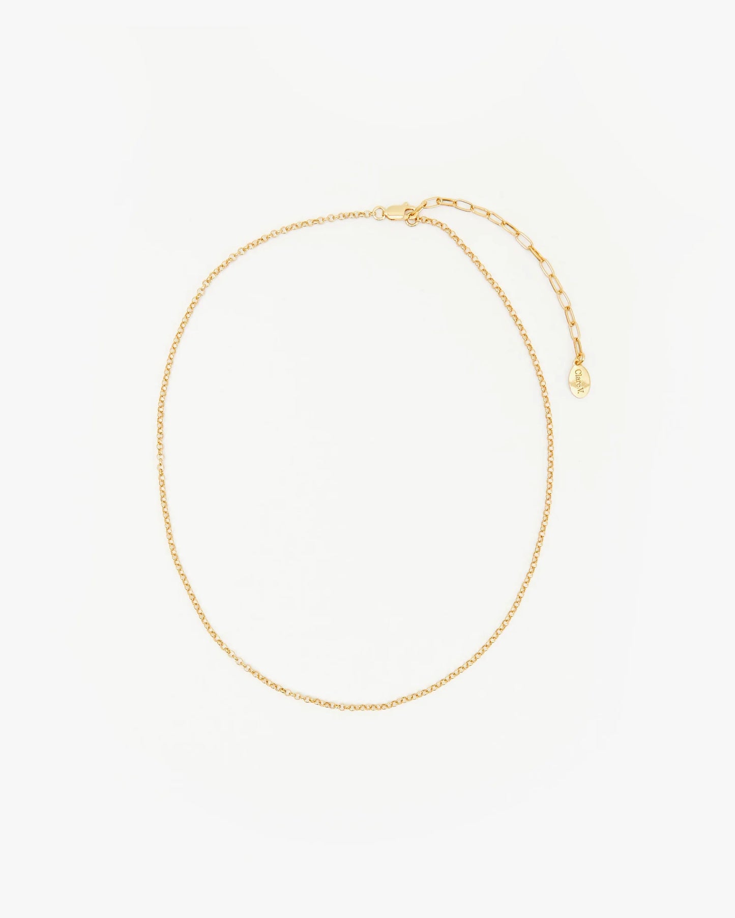 Clare V Charm Chain 16" Necklace, Gold Vermeil