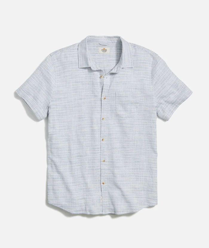 Marine Layer Short Sleeve Classic Stretch Selvage Shirt - Multiple Options