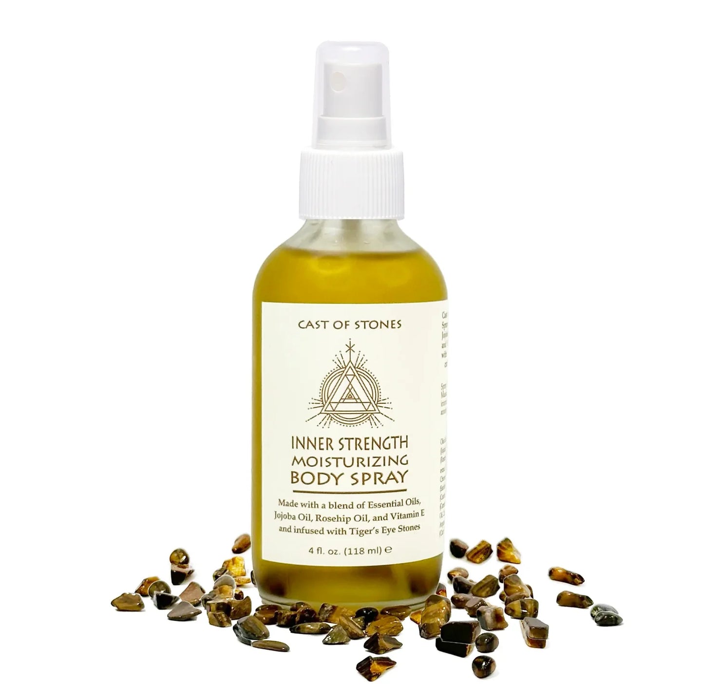 Cast Of Stones Inner Strength Moisturizing Spray Infused w/ Tiger's Eye Crystals