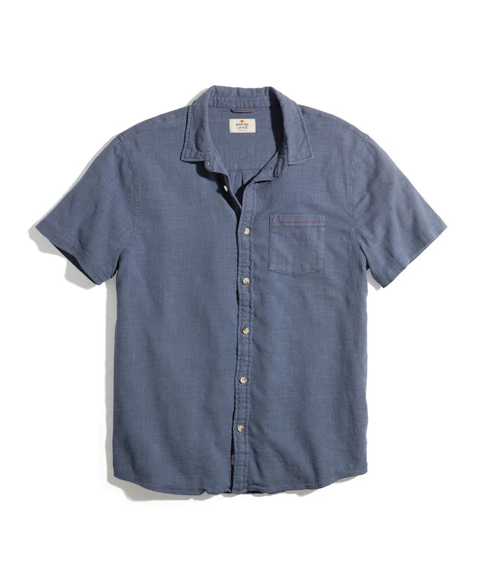 Marine Layer Short Sleeve Classic Stretch Selvage Shirt - Multiple Options