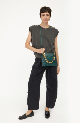 Shortie Strap - Grosgrain Curb Chain