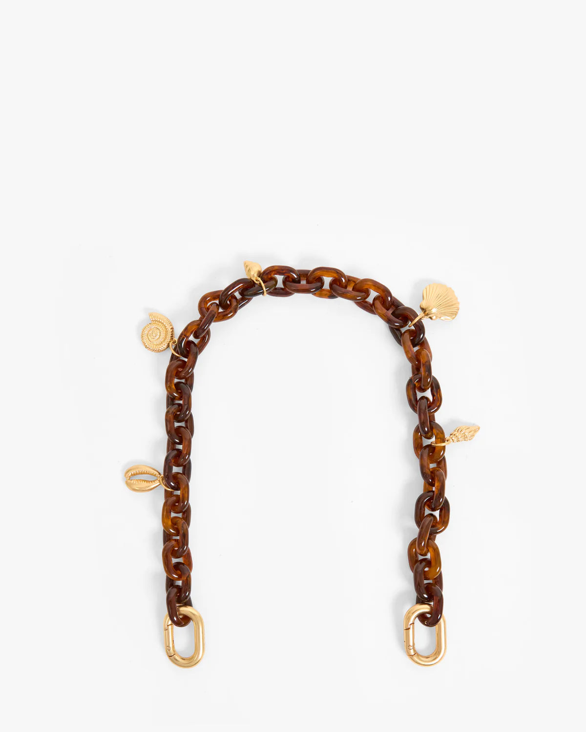 Clare V Shortie Strap Resin w/ Sea Charms, Tortise