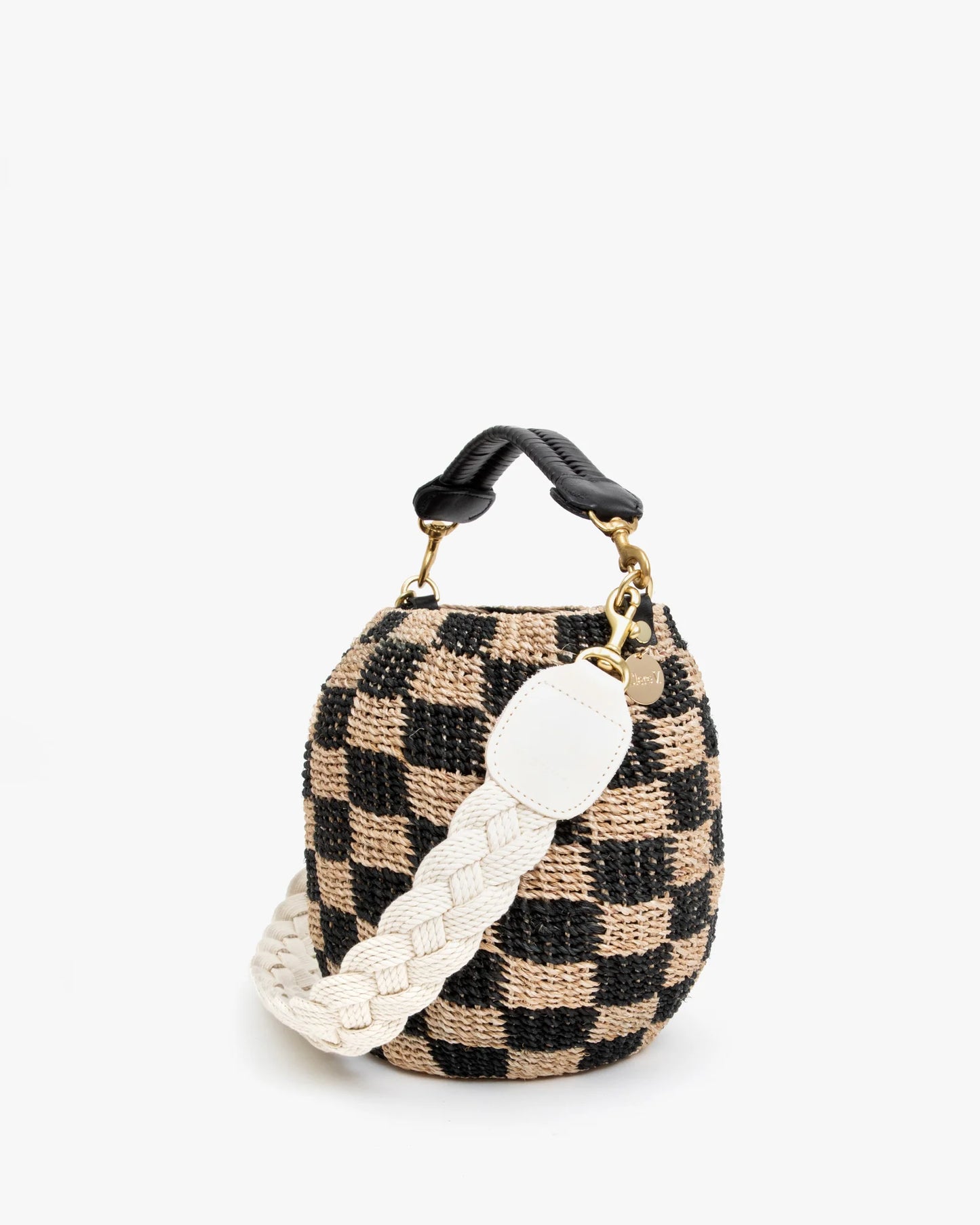 Clare V Shoulder Strap, Cream Braided Rope