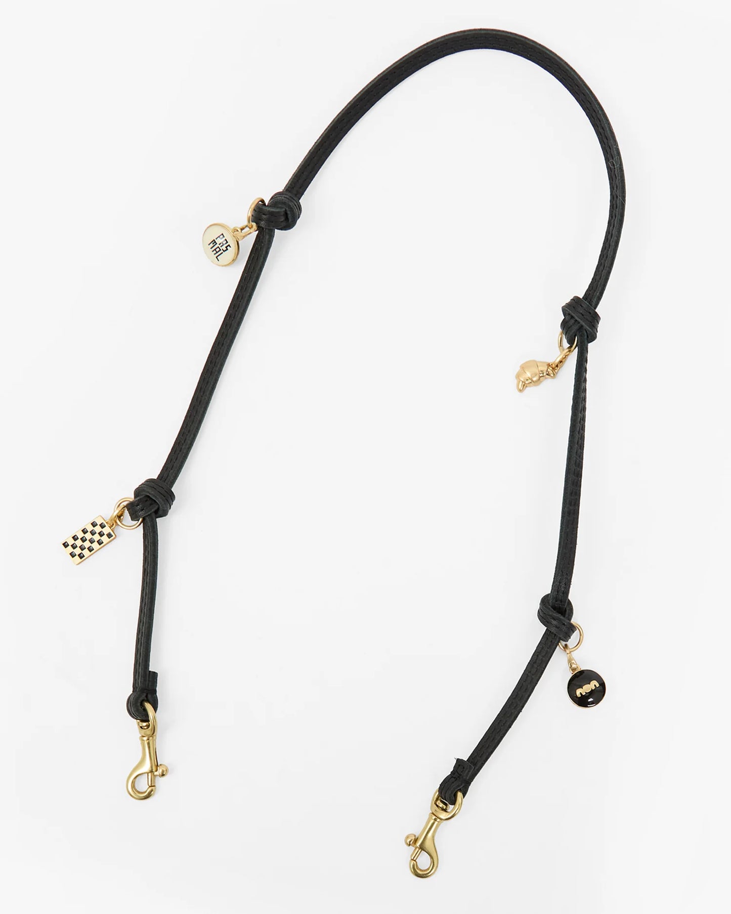 Clare V Shoulder Strap, Knotted Veg w/ Charm Rings