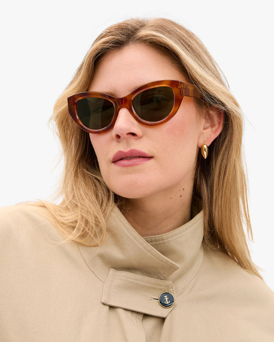 Clare V Sophia Sunglasses, Havana Tortoise