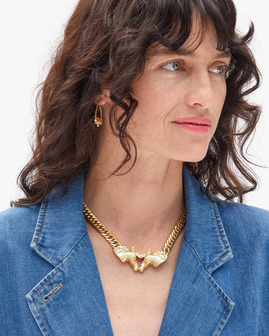 Clare V Le Cheval Necklace