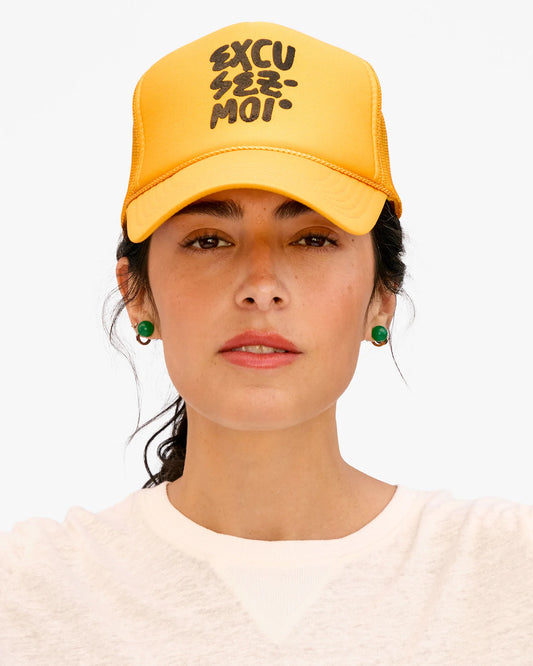 Clare V Trucker Hat, Excusez Moi/Marigold