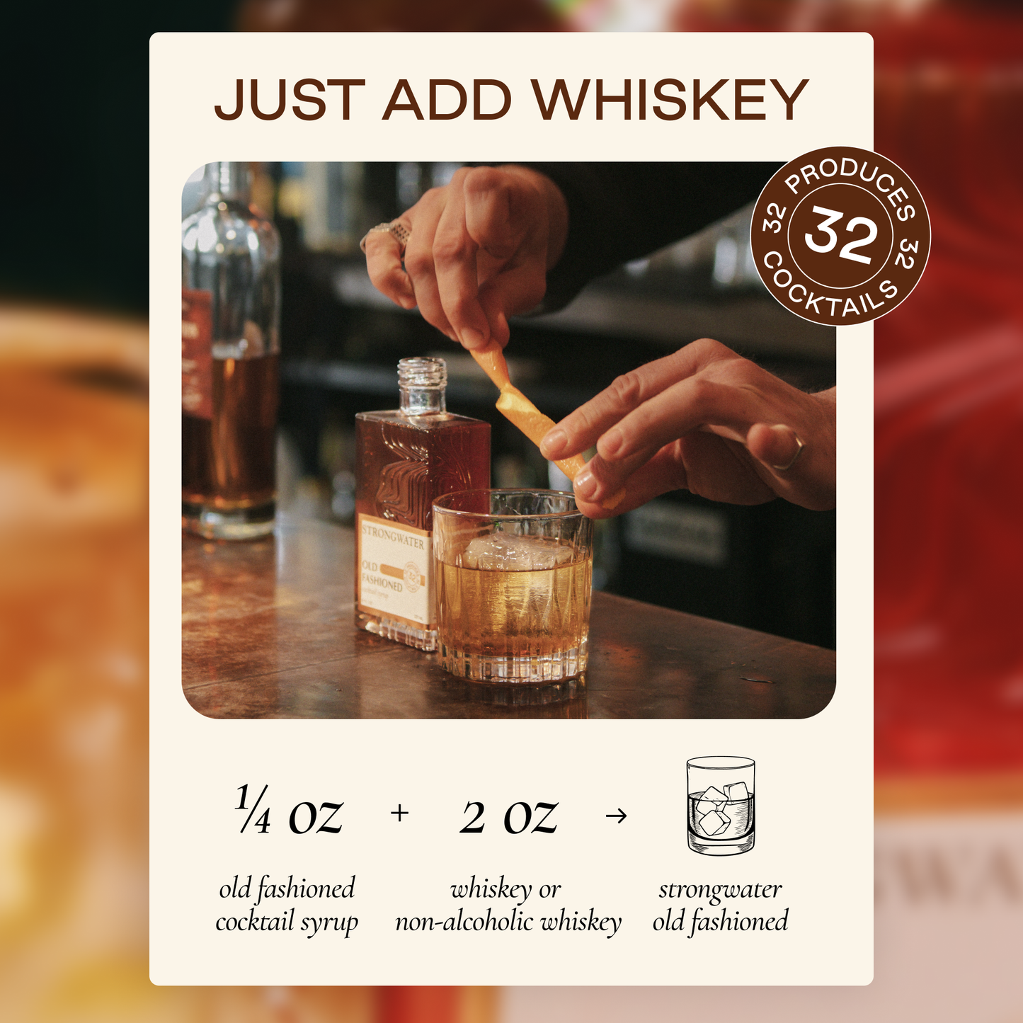 Strongwater Old Fashioned Cocktail Mixer Syrup