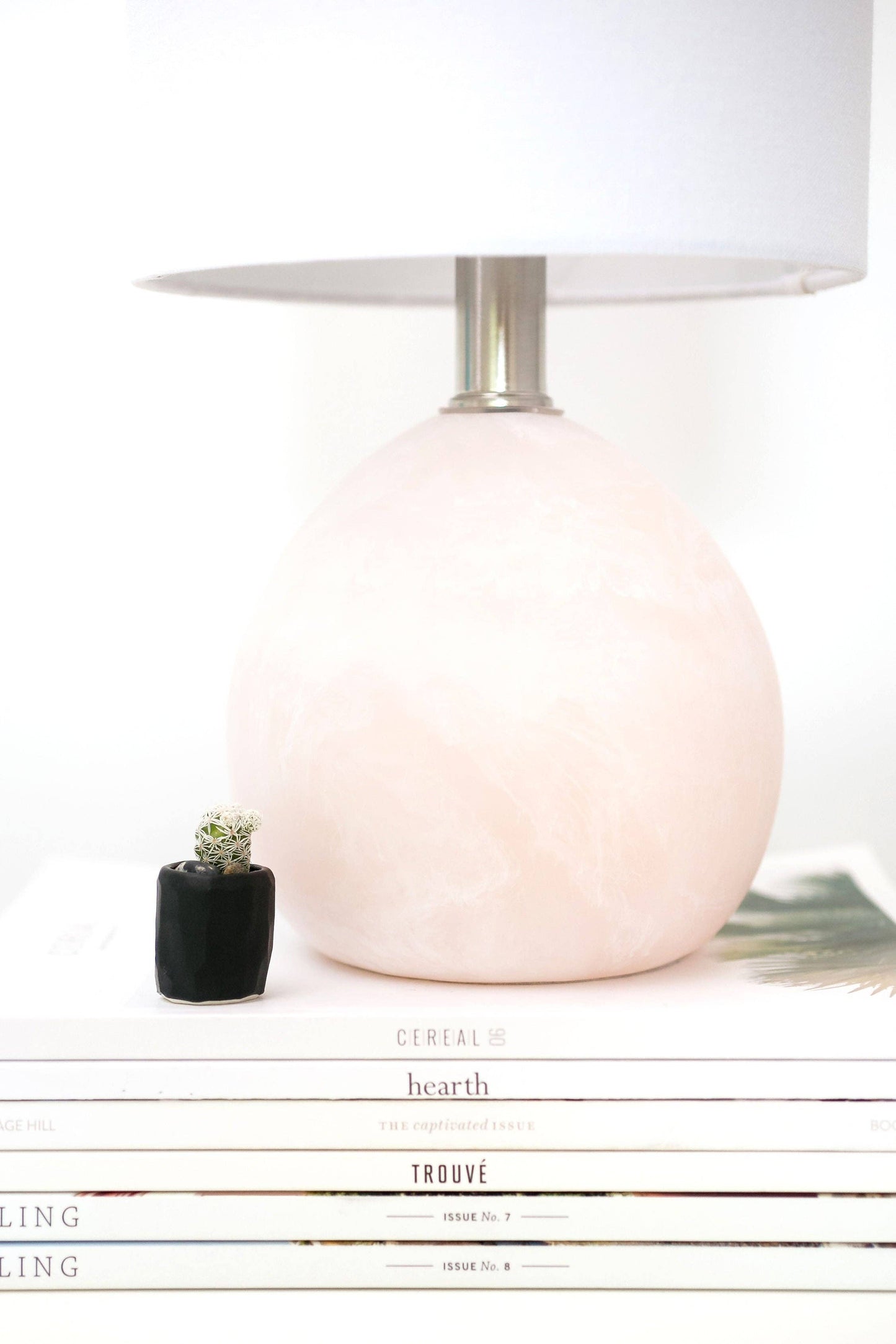 Spalted Home Mini Cactus Kit, Black Vase