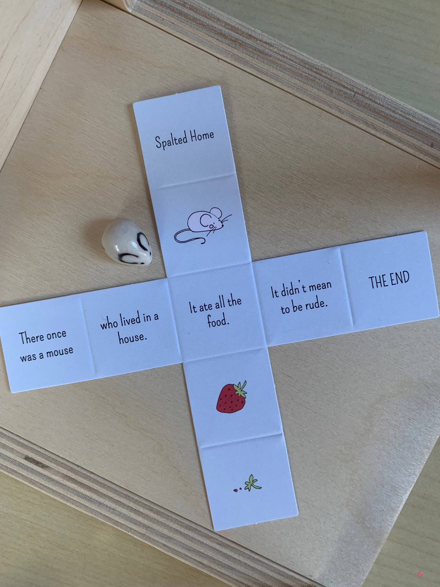 Spalted Home Tiny Ceramic Mouse