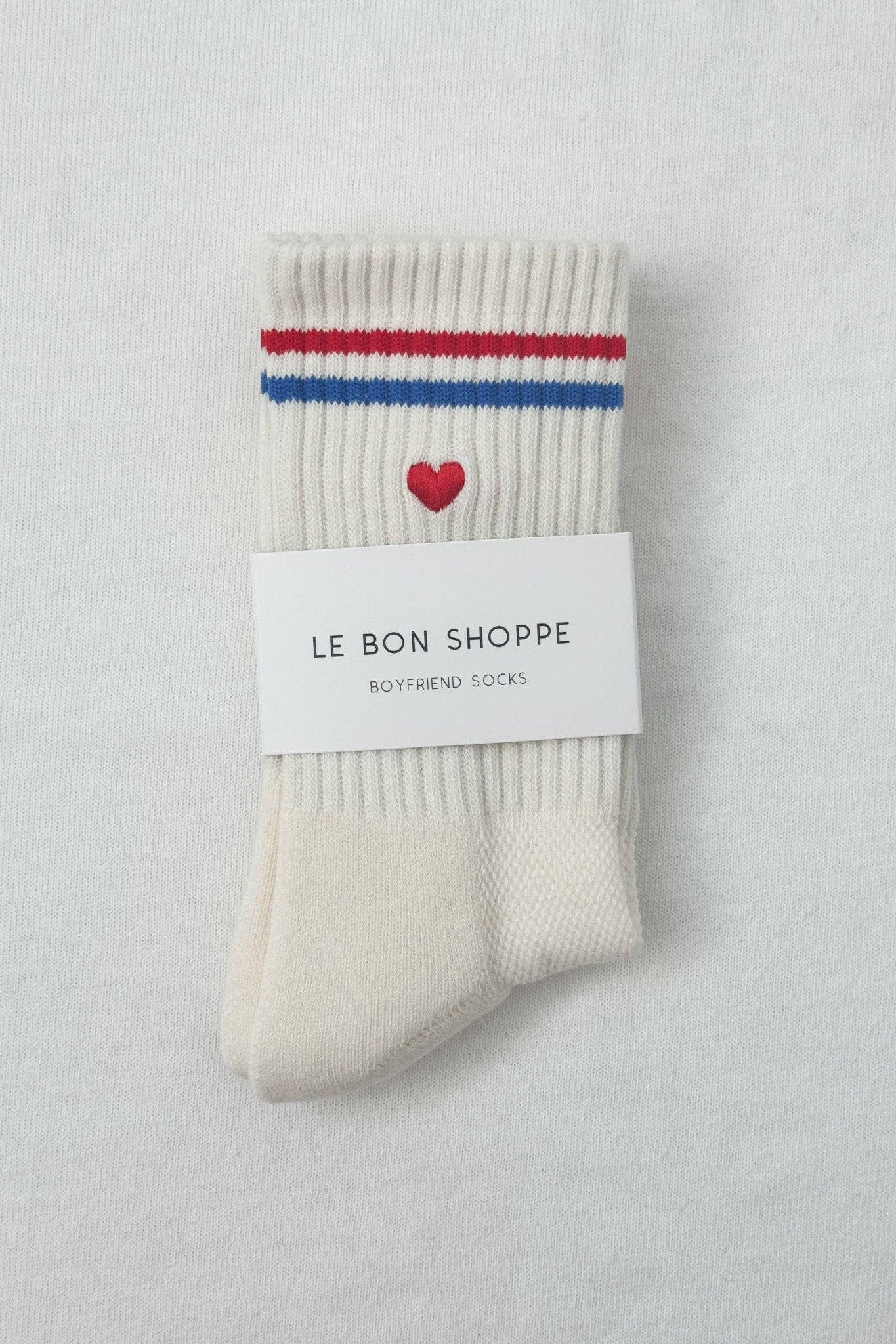 Le Bon Shoppe Embroidered Boyfriend Socks - Multiple Options