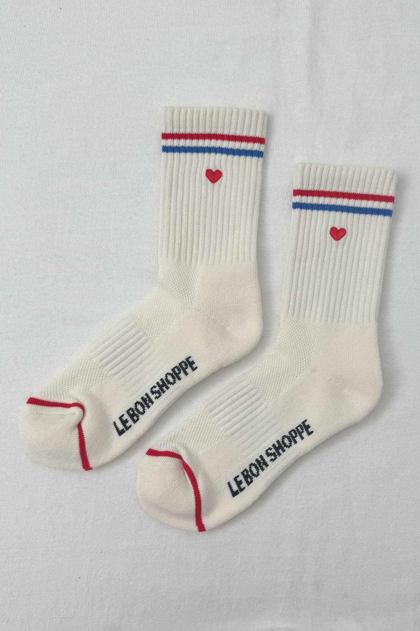 Le Bon Shoppe Embroidered Boyfriend Socks - Multiple Options