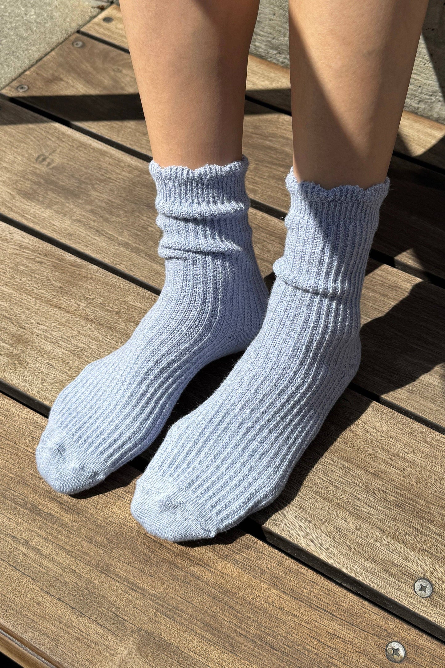 Le Bon Shoppe - Linen Scallop Socks - Multiple Options