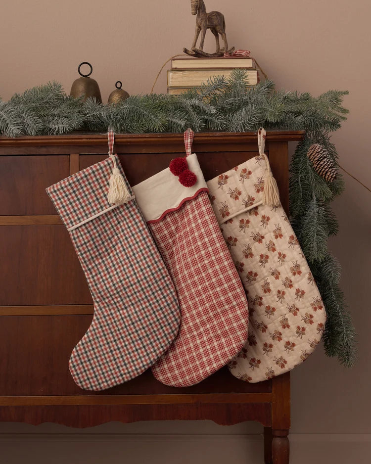 Rylee + Cru Noel Stocking Rudy Plaid, Ruby