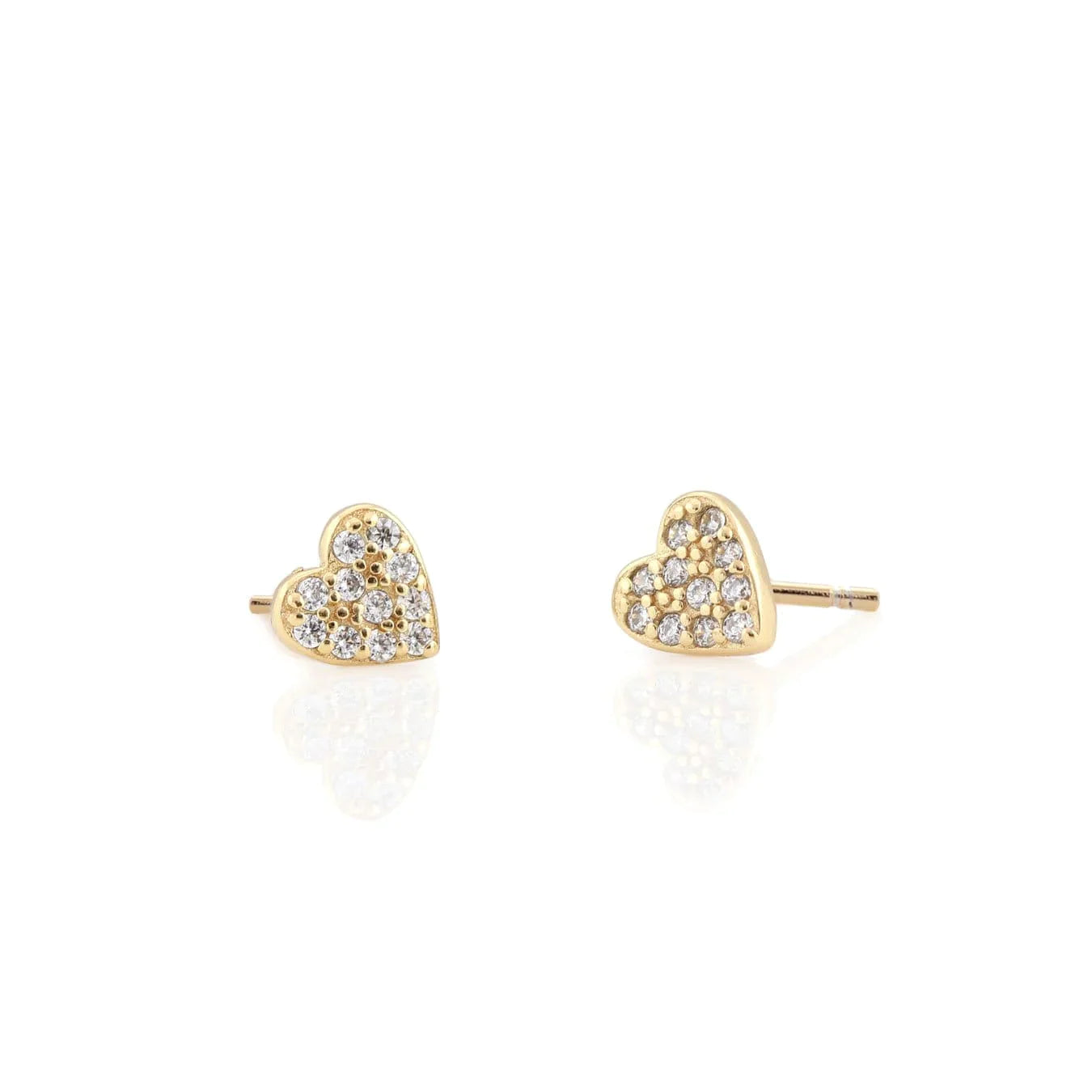Kris Nations Heart Crystal Stud Earrings