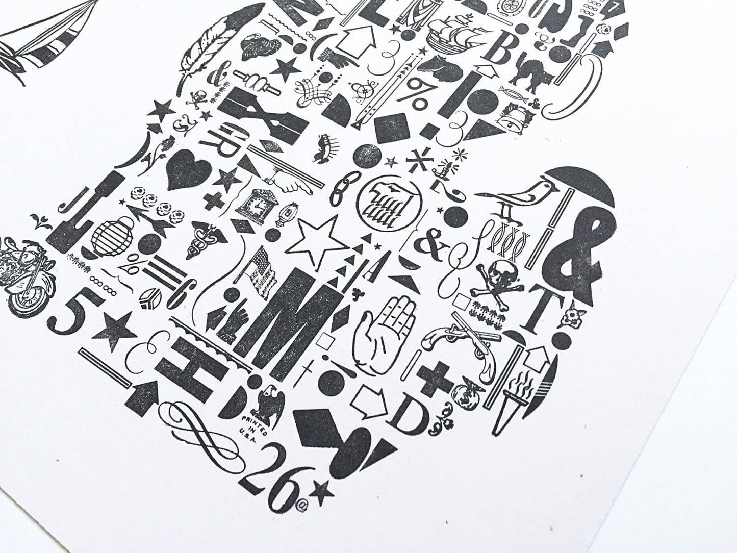 Runaway Press 12x12 Letterpress Print, Michigan