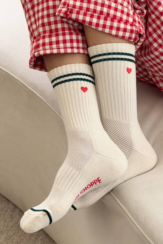 Le Bon Shoppe Embroidered Boyfriend Socks - Multiple Options