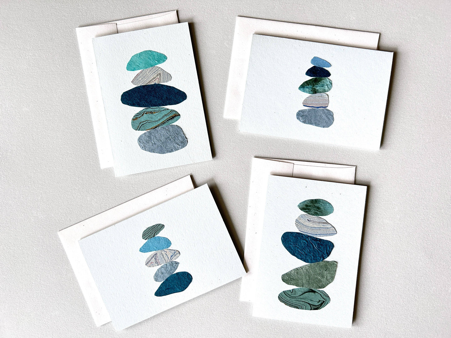 Runaway Press Landscape Collage Card, Rock Stack Vertical