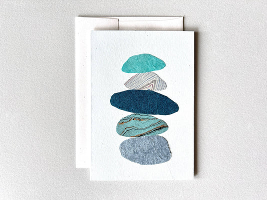 Runaway Press Landscape Collage Card, Rock Stack Vertical