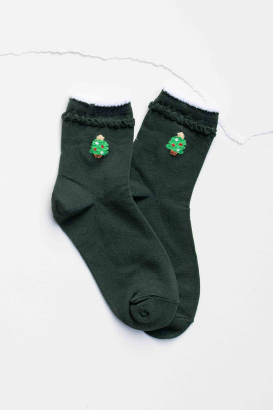 Tiepology Christmas Cozy Crew Socks