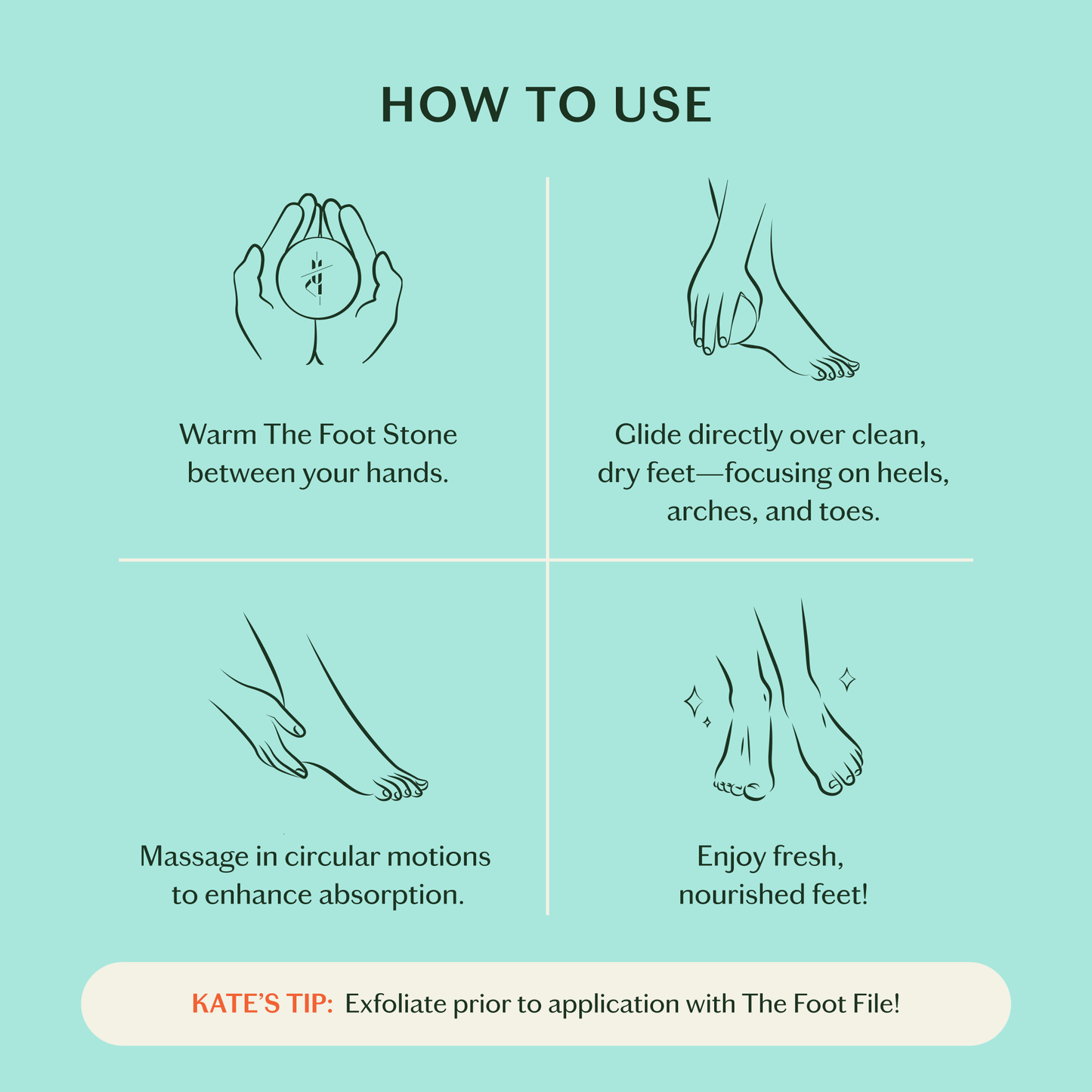 Kate McLeod The Foot Stone | Solid Foot Moisturizer