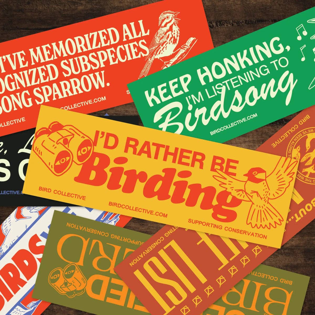 Bird Collective Rather Be Birding Bumper Sticker