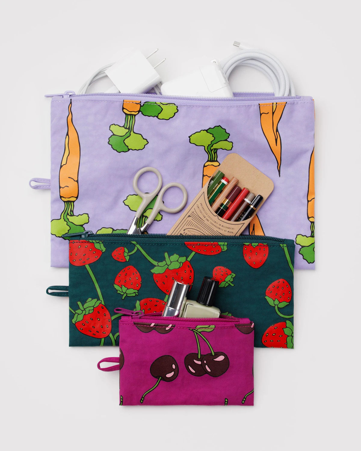 Baggu Flat Pouch Set - Multiple Options