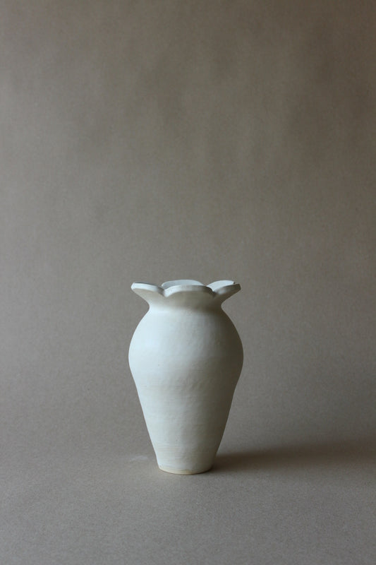 Amanda Hummes Ceramics Flower Vase, White