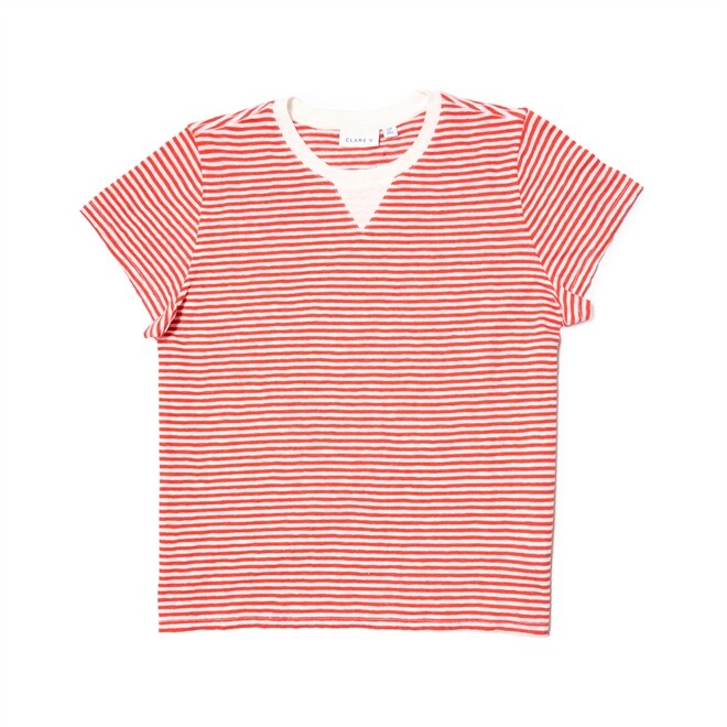 Classic Tee - Cotton/Linen Mini Stripe