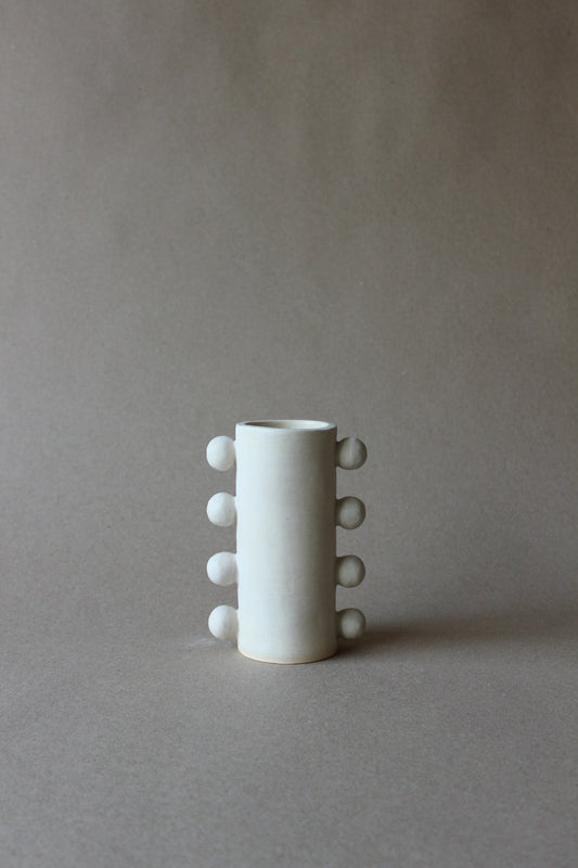 Amanda Hummes Ceramics Mini King Vase, White