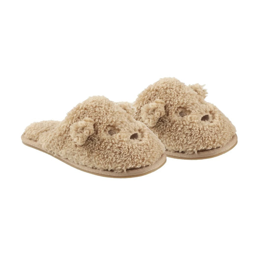 Rylee + Cru Bear Slippers Gold