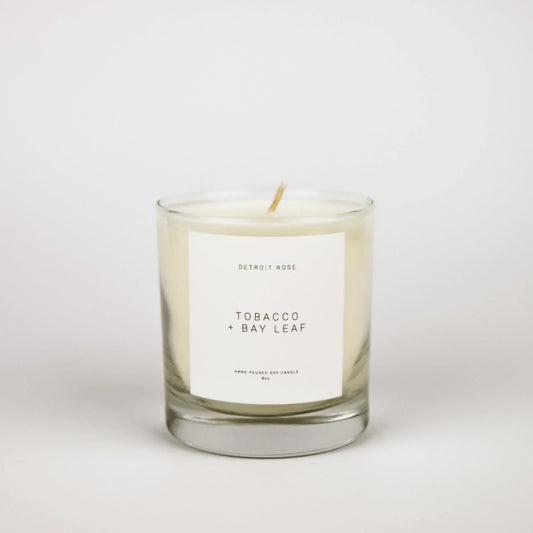 Detroit Rose Tobacco + Bay Leaf Candle