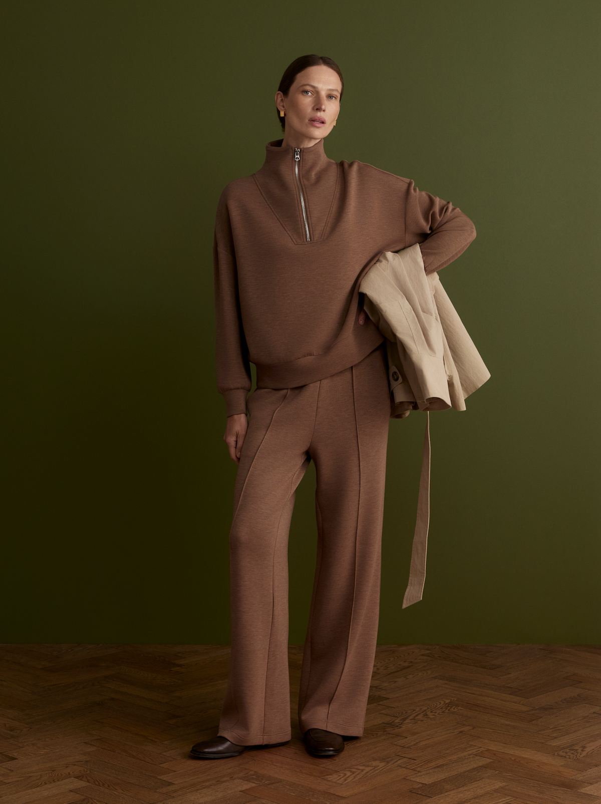 Varley The Wide Leg Pant 30, Coffee Bean