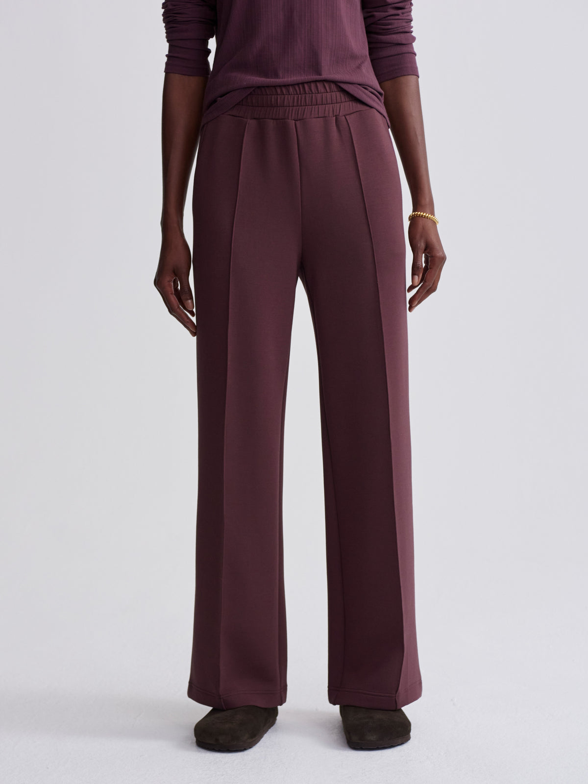 Varley The Wide Leg Pant 30, Deep Mahogany