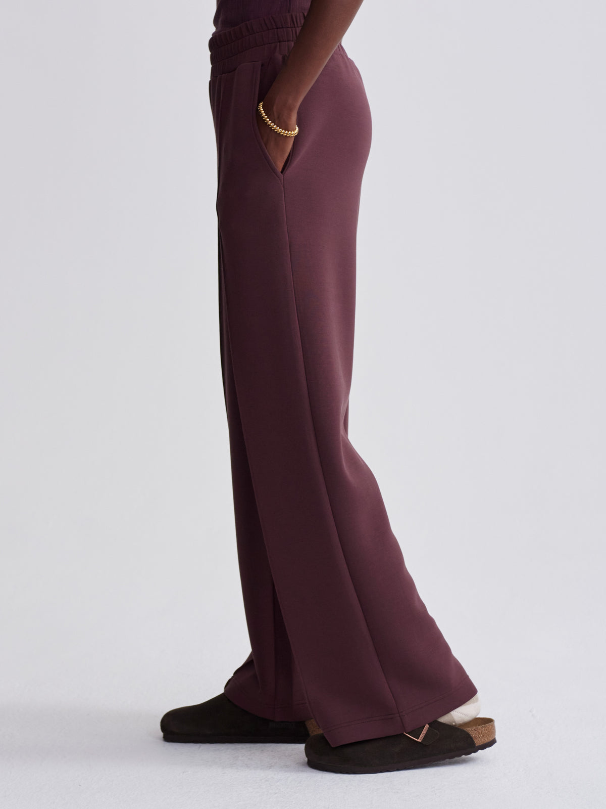 Varley The Wide Leg Pant 30, Deep Mahogany