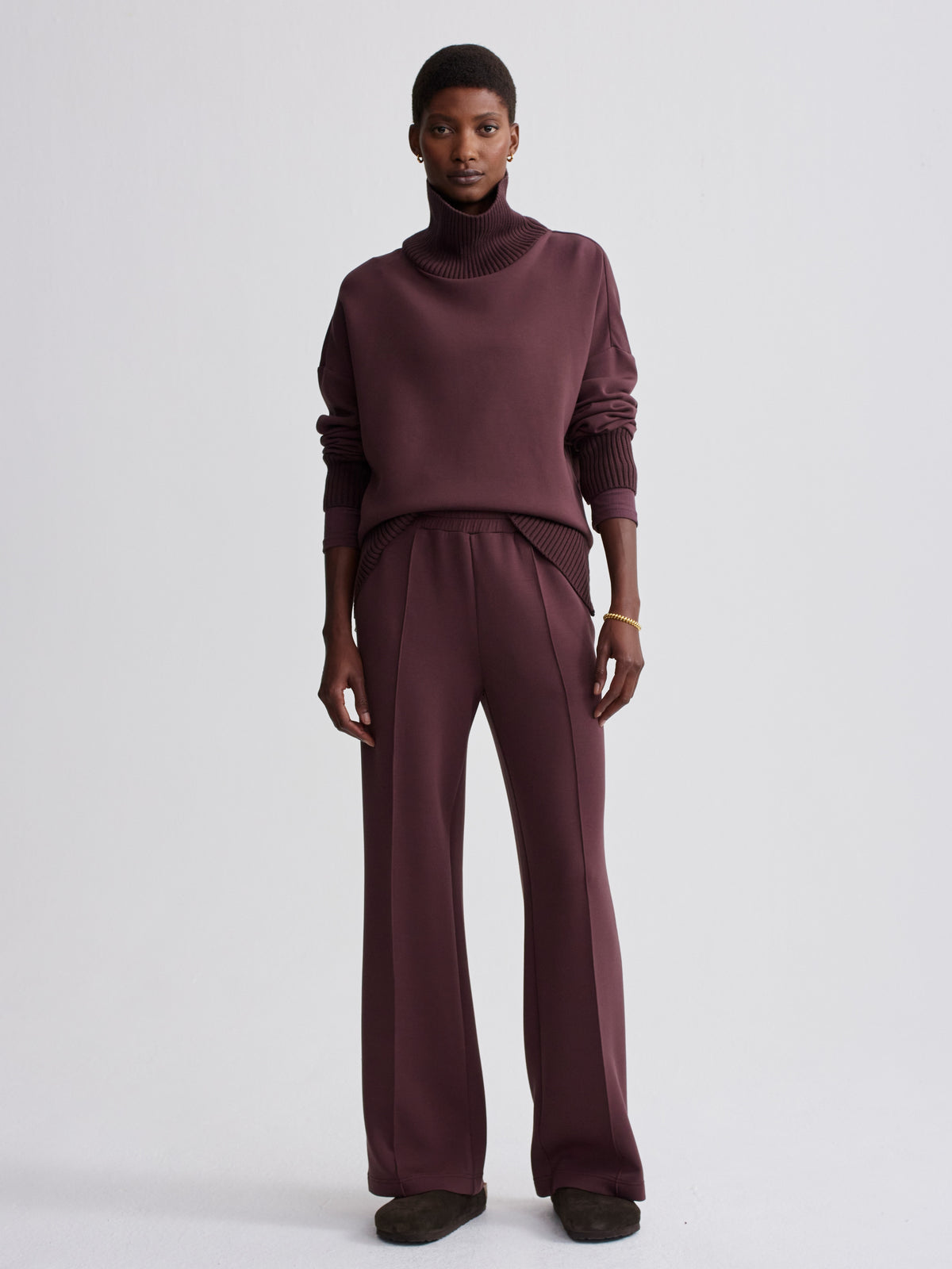 Varley The Wide Leg Pant 30, Deep Mahogany