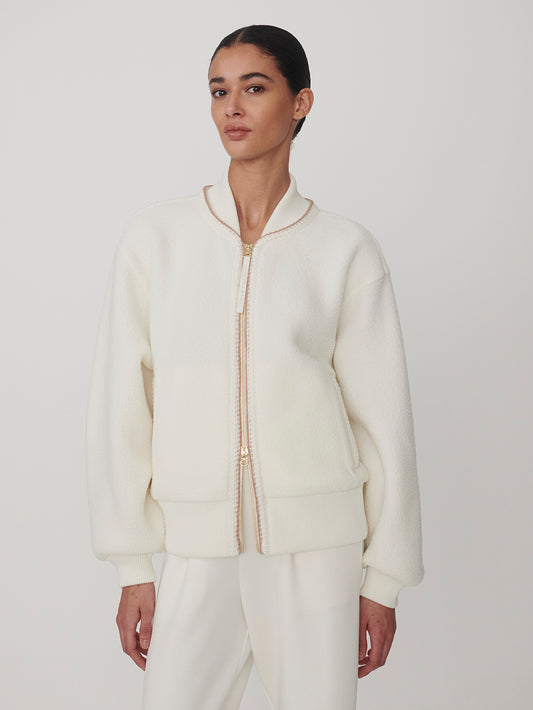 Varley Klaudia Fleece Jacket, Egret