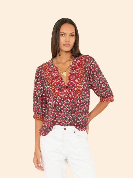 Xirena Corrine Top, Merlot Tile