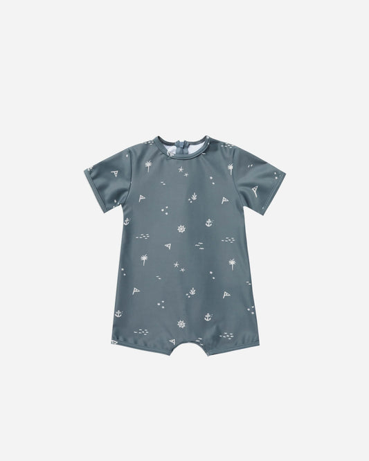 Rylee + Cru Shorty One Piece, Nautical