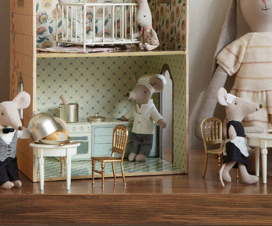 Maileg Chair, Mouse, Gold