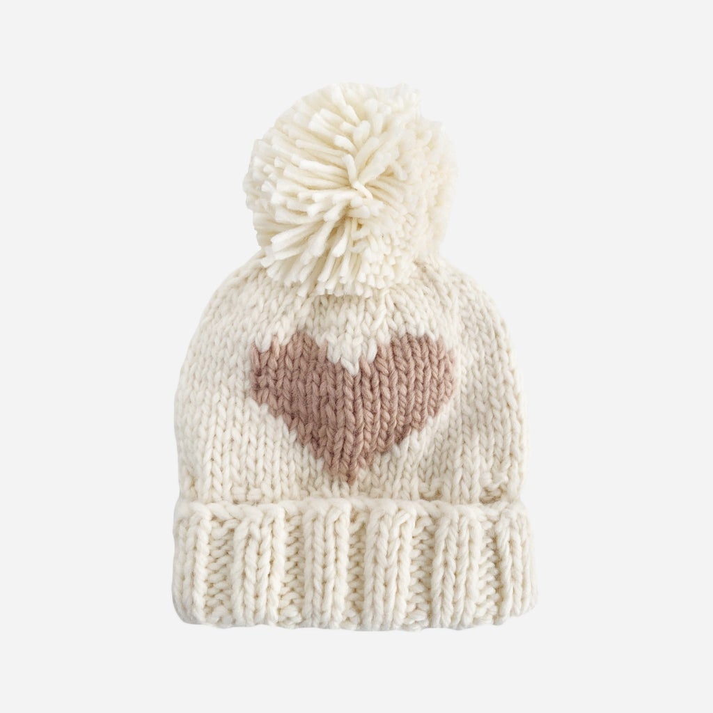 The Blueberry Hill - Heart Knit Hat